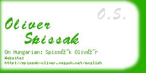 oliver spissak business card